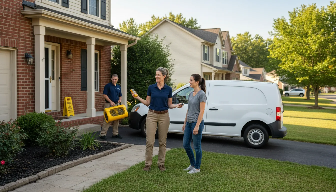 Residential water damage restoration in Toledo, IL
